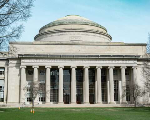 The MIT building in Cambridge, Massachusetts.