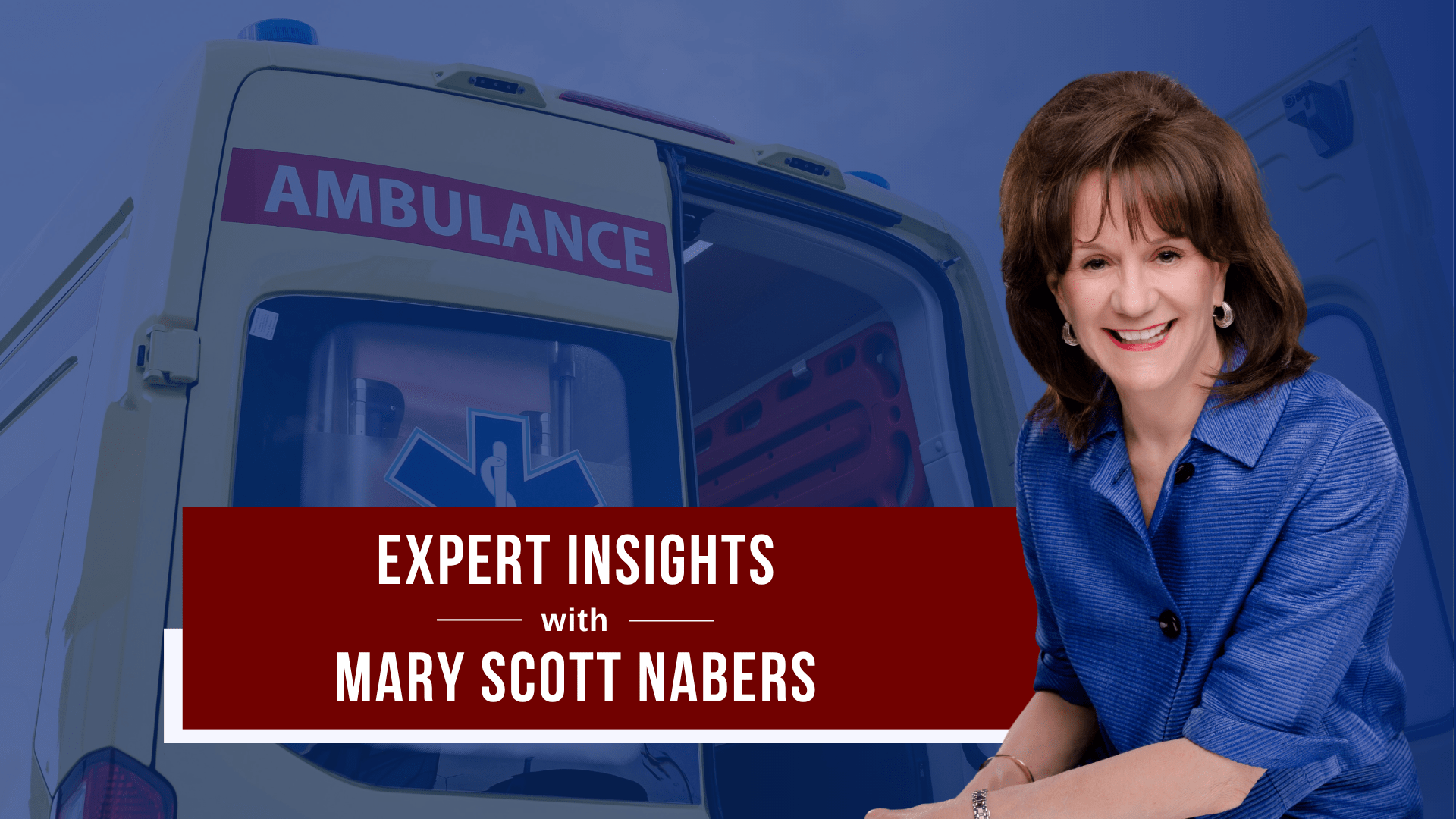 Mary Scott Nabers before an ambulance for her weekly column about public safety projects.