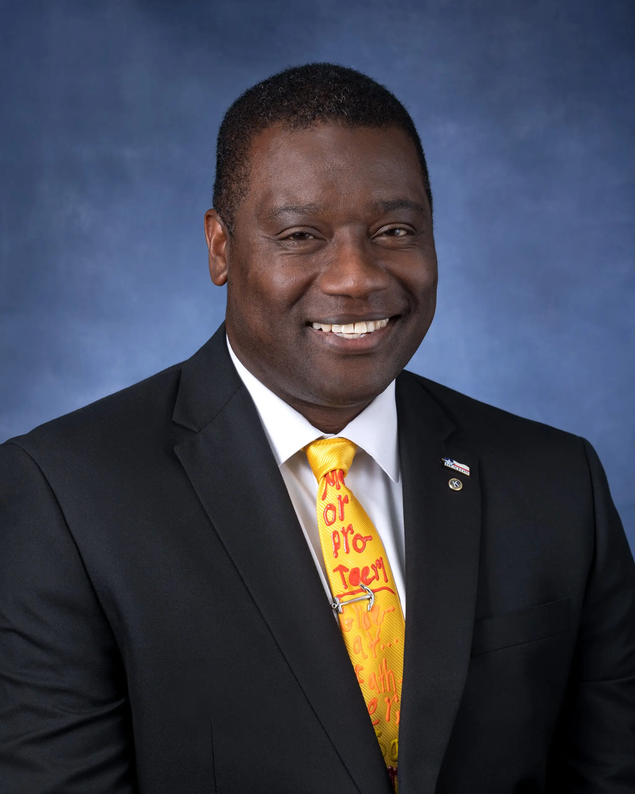 A portrait of Gerard Hudspeth, Denton's mayor in Texas.