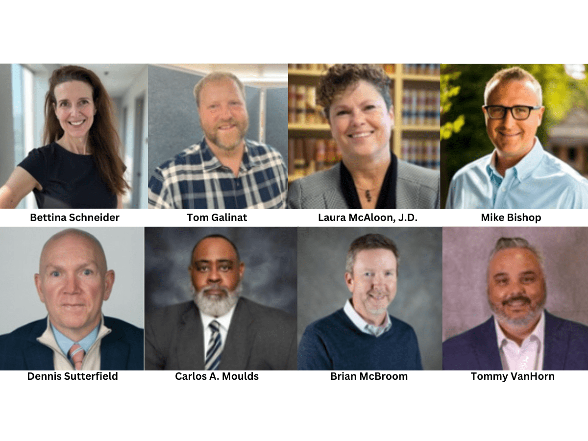 A collage of people on the move in public sector leadership positions.