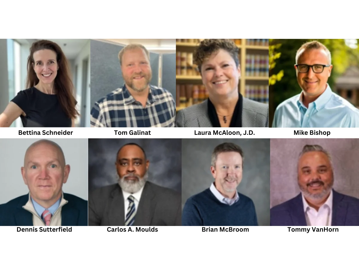 A collage of people on the move in public sector leadership positions.