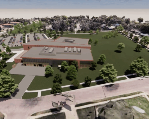 A rendering of the Frank Olson Recreation Center to be located at Frank Olson Park in Sioux Falls, South Dakota.