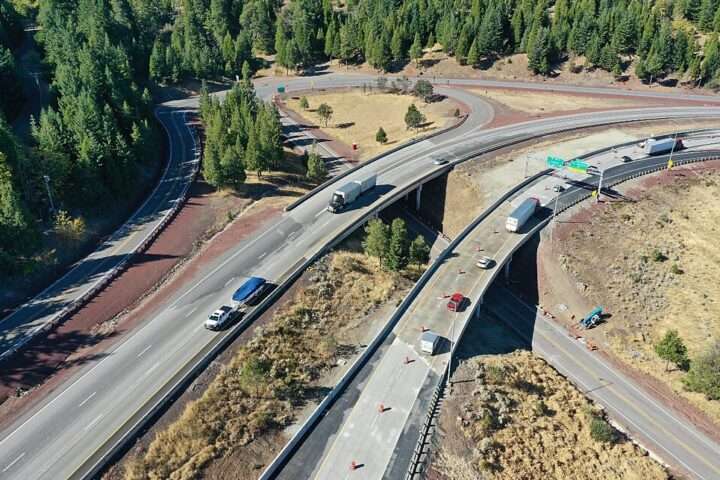 A view of the Interstate 5 bridge in Oregon.