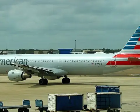 An airplane on the tarmac before the Orlando airport modernization plan kicks off.