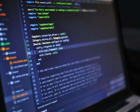 A computer with code.