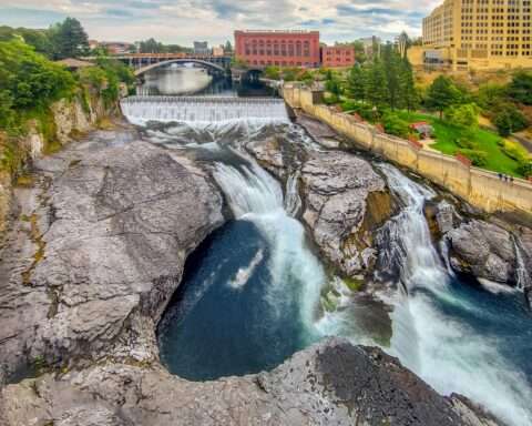 A park in Spokane, Washington.