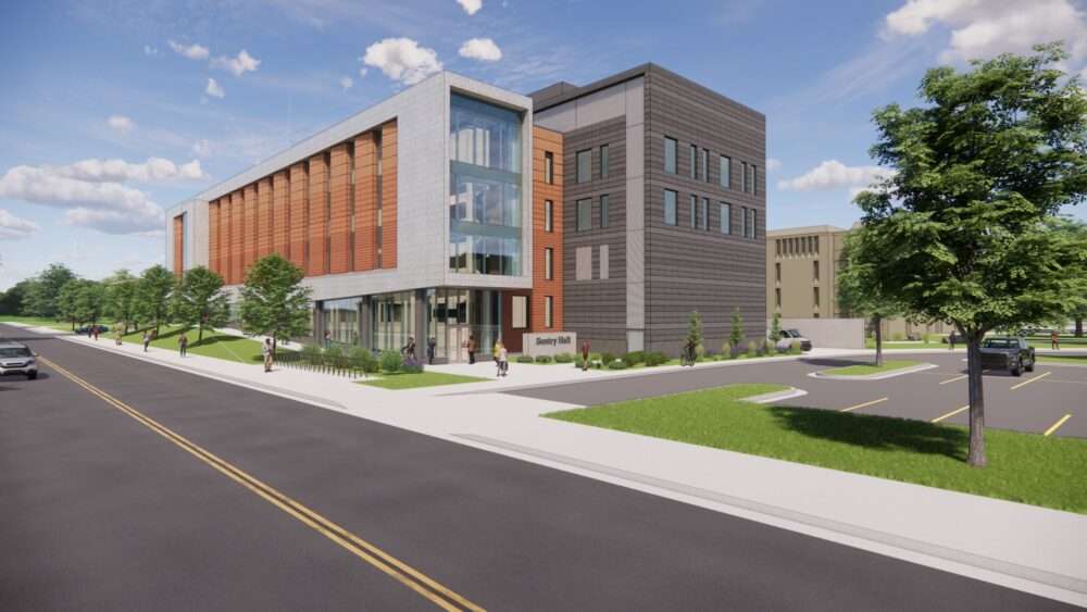 A rendering of the future Sentry Hall at the University of Wisconsin at Stevens Point.