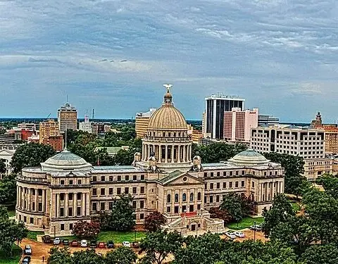 An image of downtown Jackson, Mississippi.