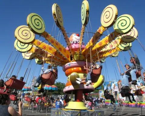 A carousel at the New Mexico State Fair.