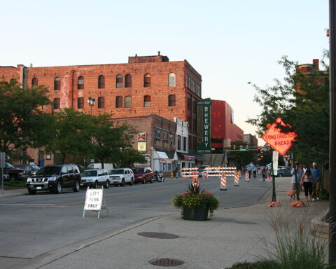 An image of downtown Rockford, Illinois.