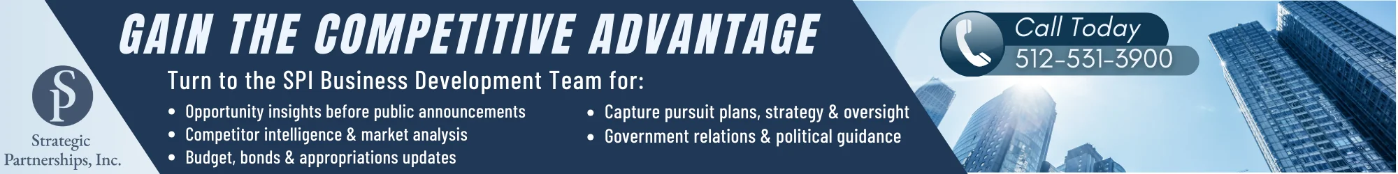 SPI's business development banner ad.