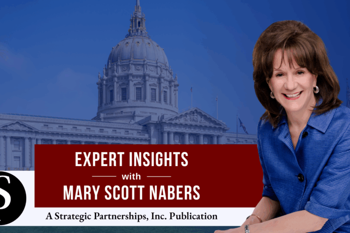 Mary Scott Nabers before a municipal building.