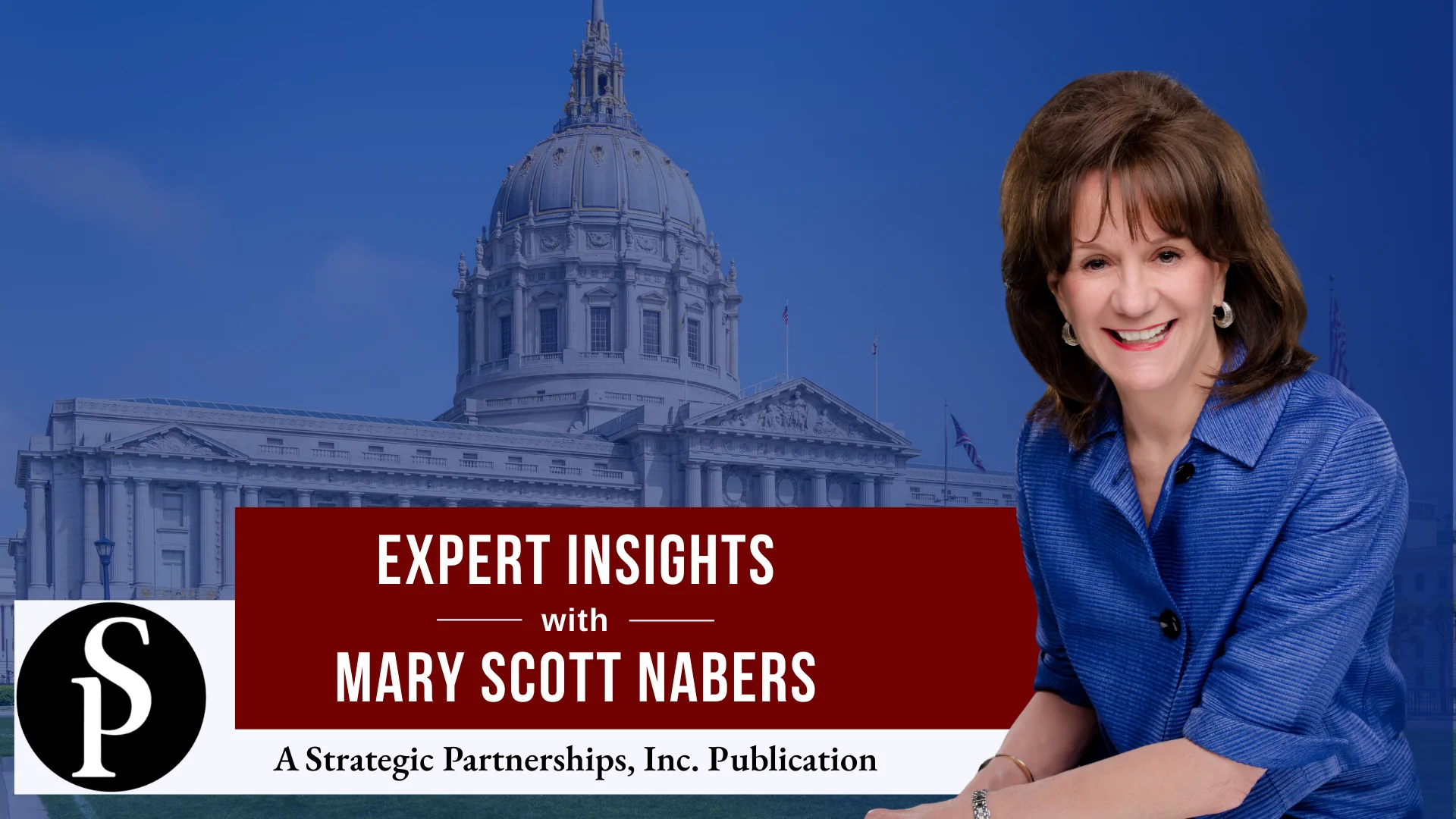 Mary Scott Nabers before a municipal building.