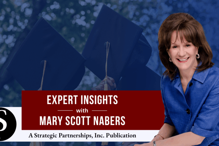 Mary Scott Nabers before college graduates.