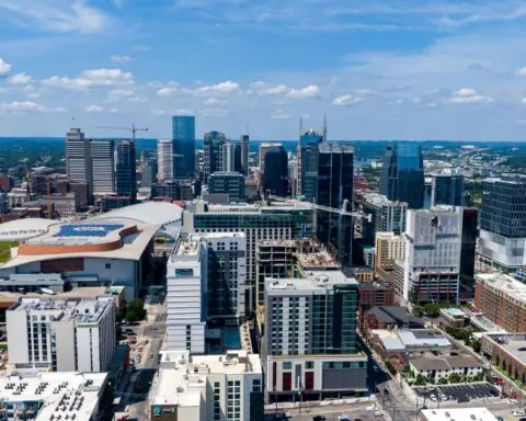 The Nashville city skyline.