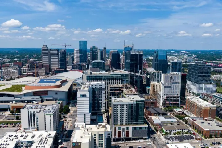 The Nashville city skyline.