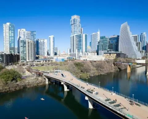 The Austin city skyline.