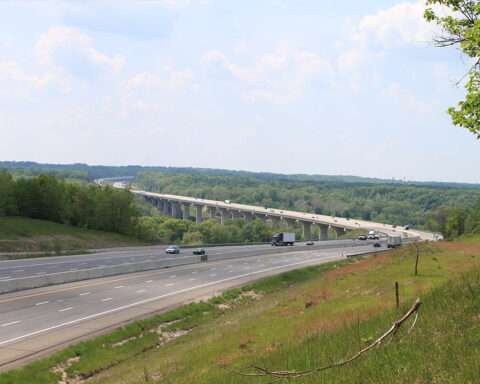 A view overlooking I-80 in Ohio.