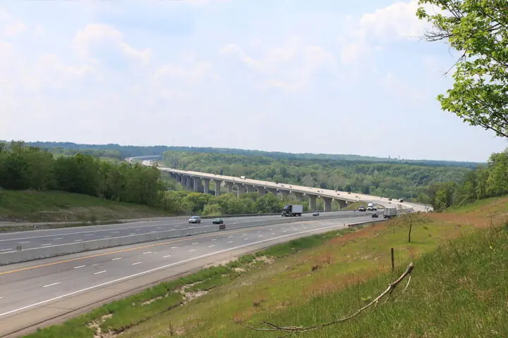A view overlooking I-80 in Ohio.