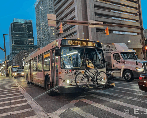 An MTA bus in Baltimore, Maryland.