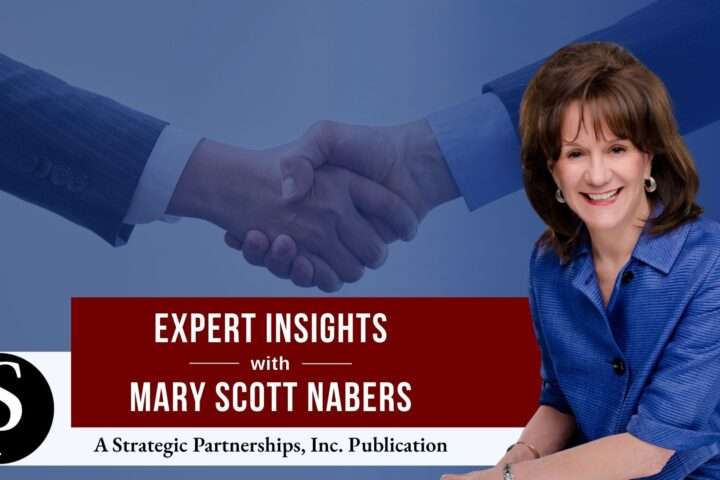 Mary Scott Nabers before a handshake for her weekly column.