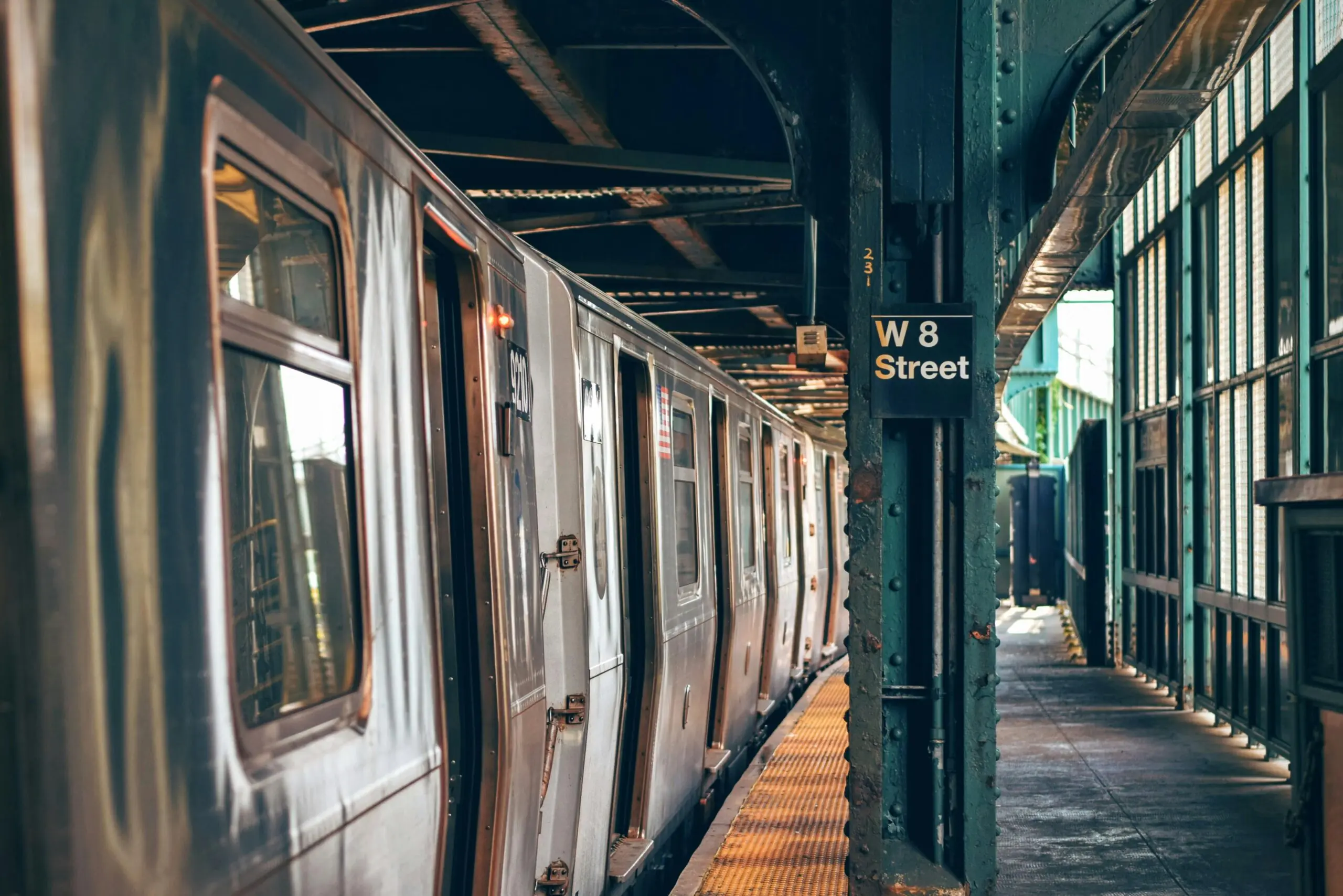 A New York State train station at 8th Street.