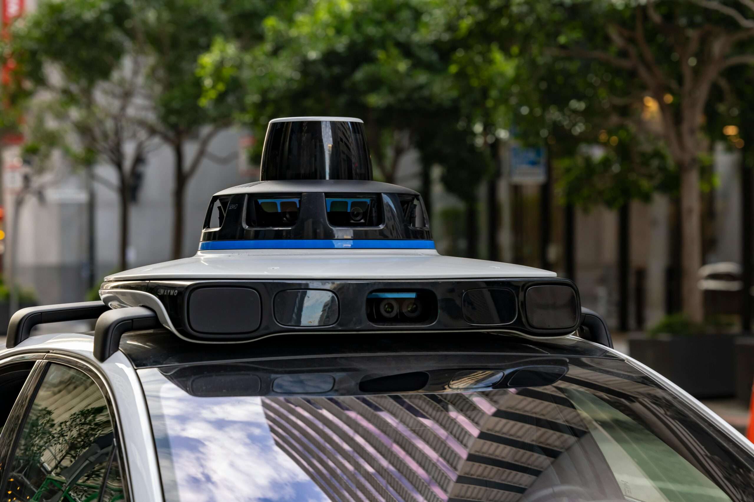 A camera atop an autonomous car.