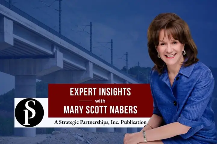 Mary Scott Nabers before a bridge for her weekly column.