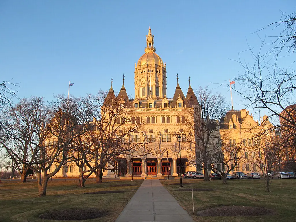 The Connecticut State Capitol building in Hartford.