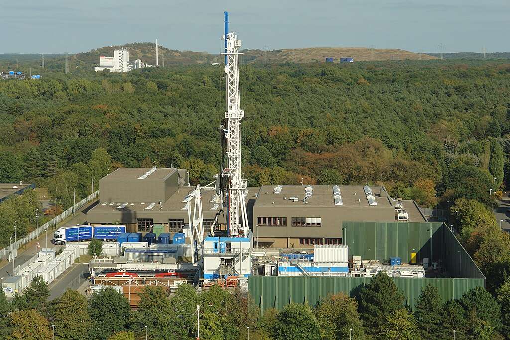 A geothermal drill at a federal site in Germany.