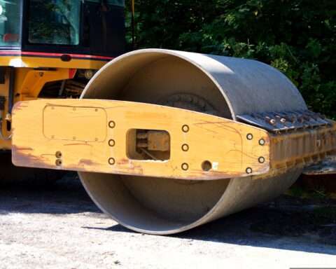A construction roller.