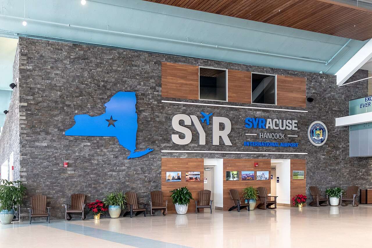 Hancock Airport went with a rustic look for their remodel.