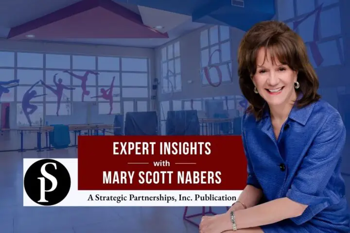 Mary Scott Nabers before an indoor recreational facility for her weekly column.