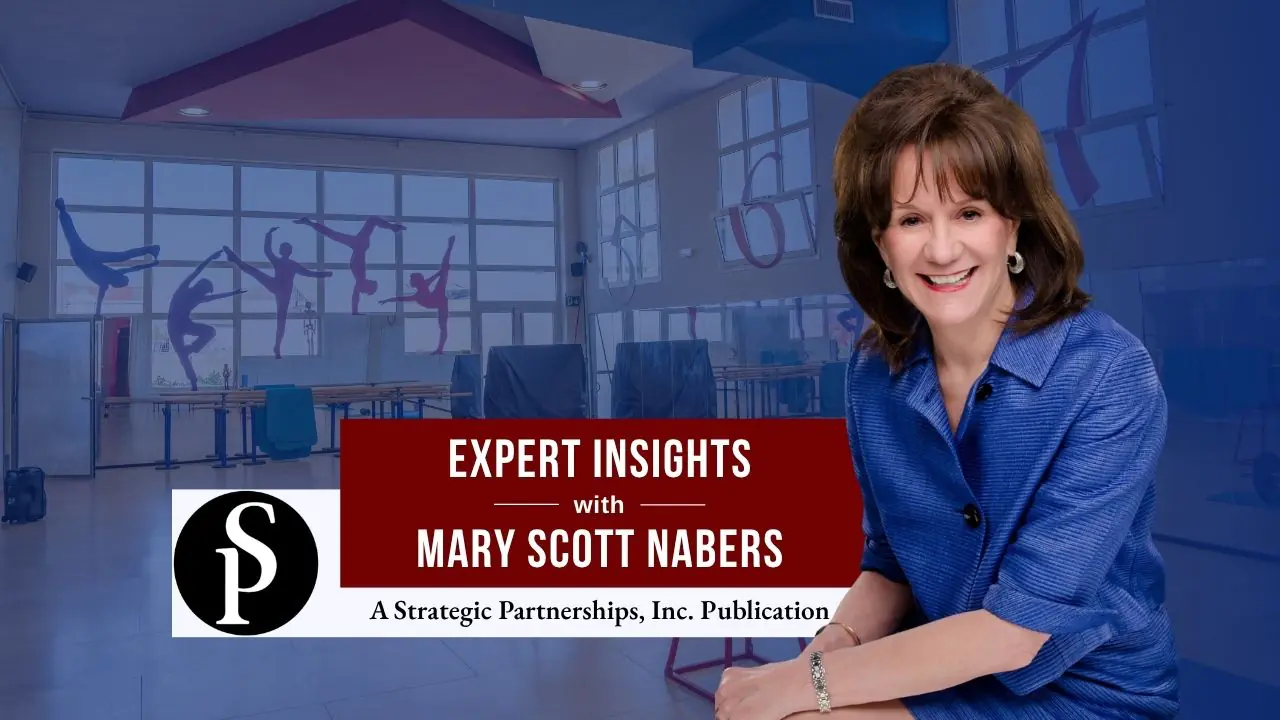 Mary Scott Nabers before an indoor recreational facility for her weekly column.