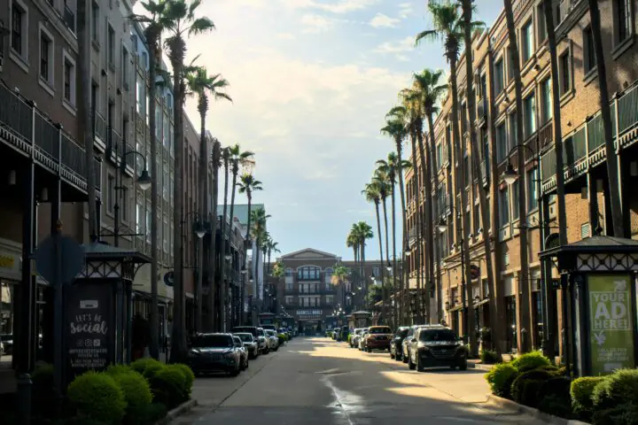Downtown Baton Rouge in Louisiana on a sunny day.