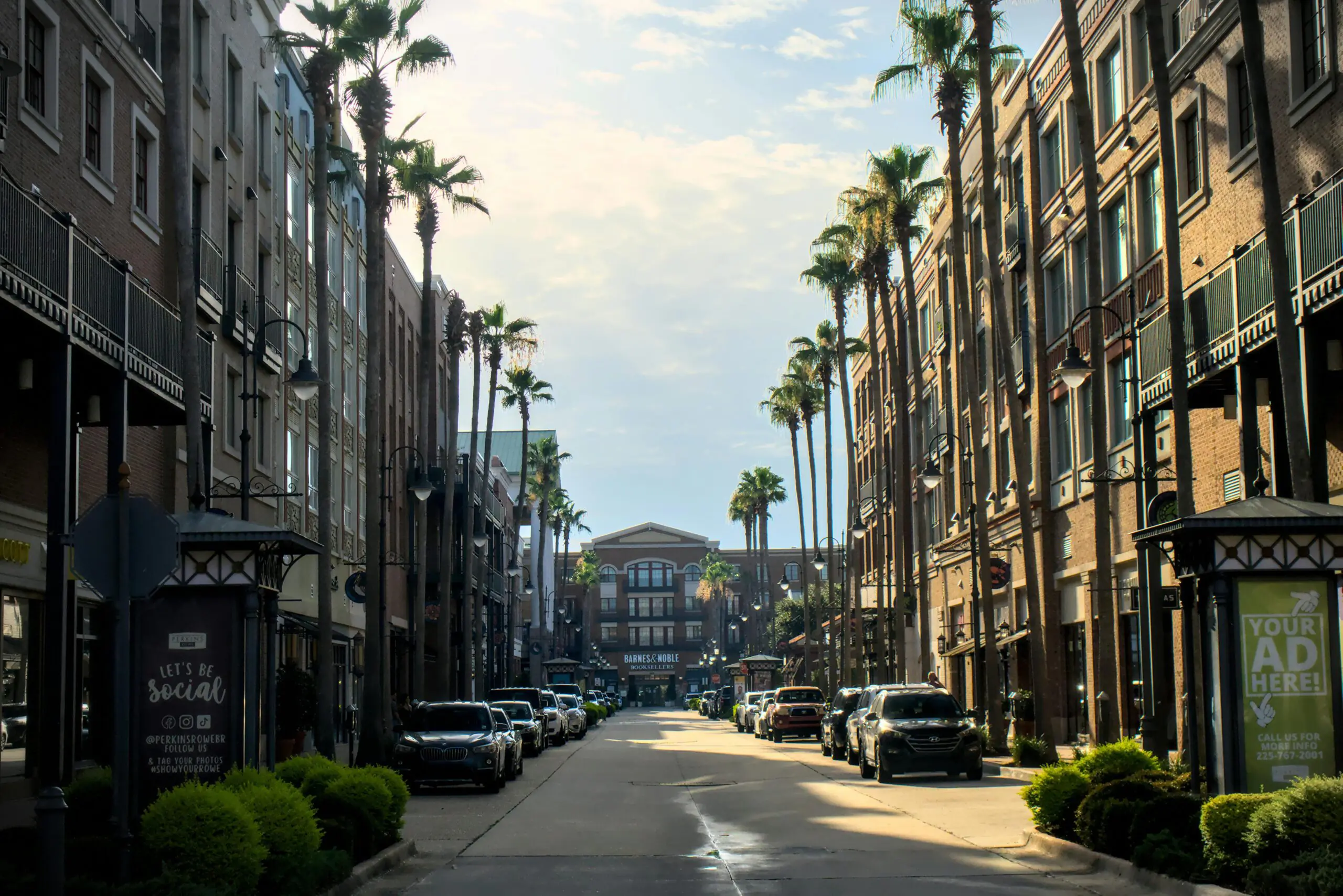 Downtown Baton Rouge in Louisiana on a sunny day.