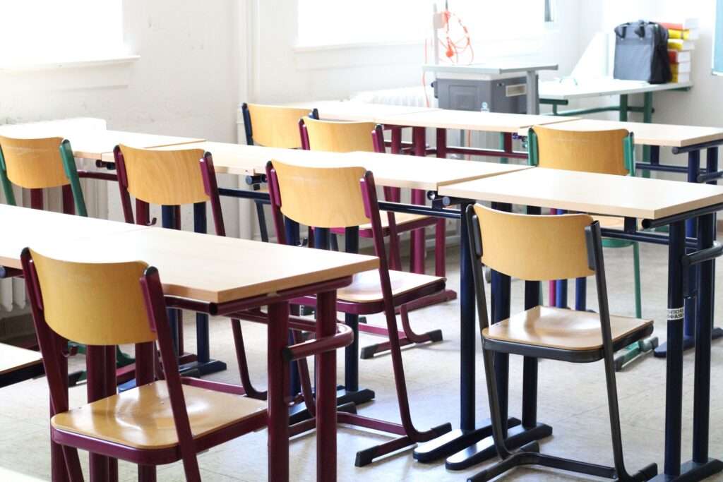 Inside of a classroom